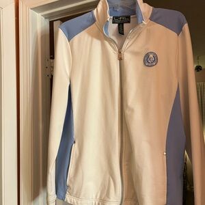 Ralph Lauren Women's White and Light Blue Ski Jacket